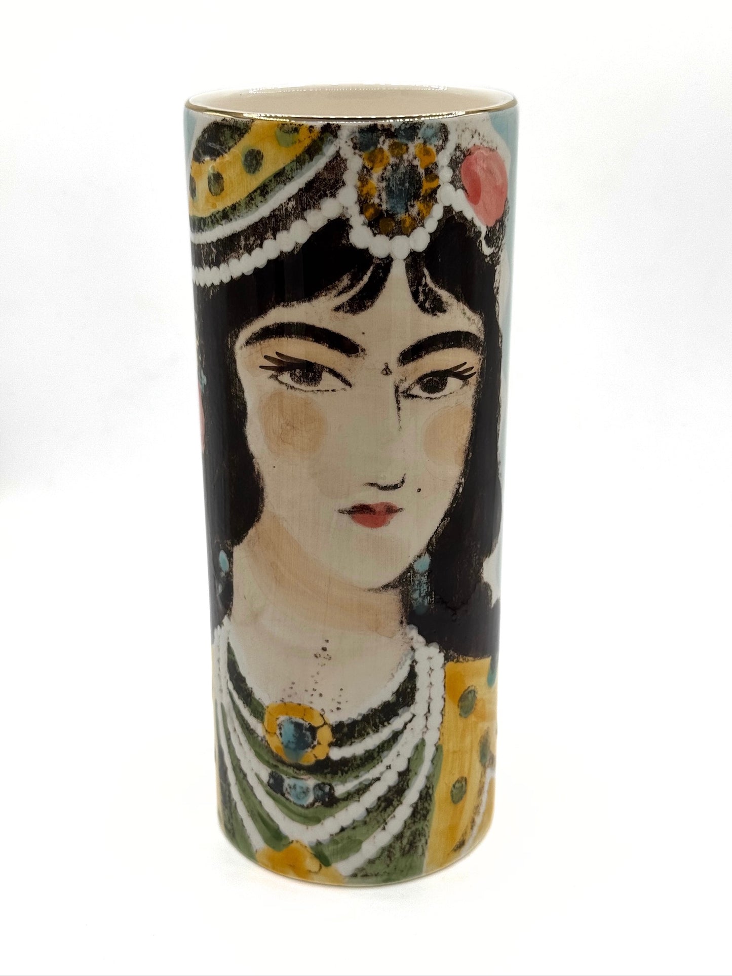 Vase Femme Qajar