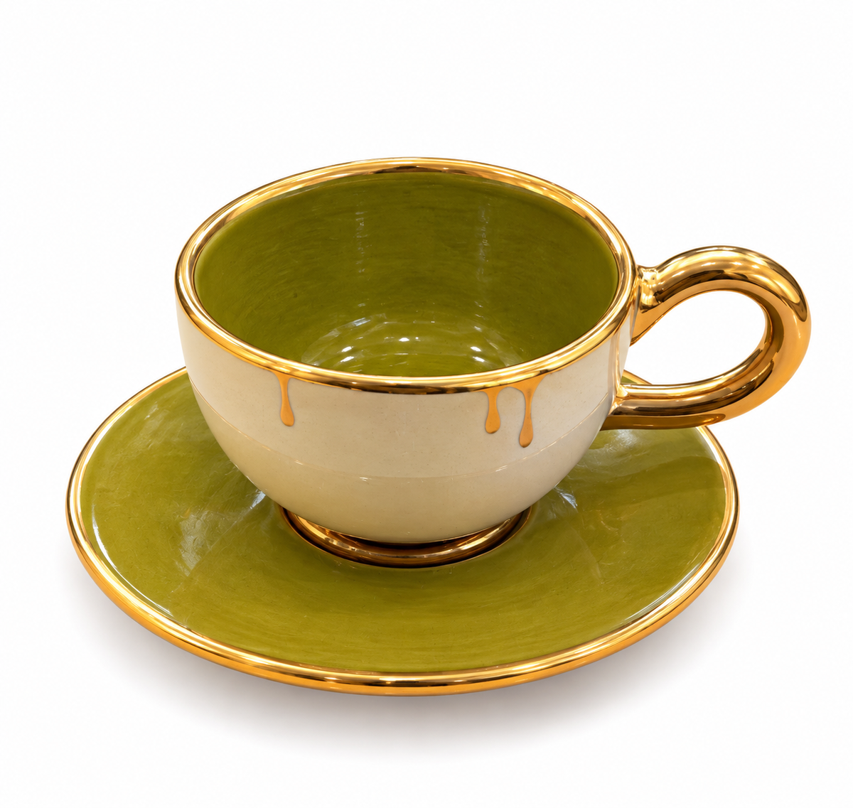Tasse à café colorée – Vert olive