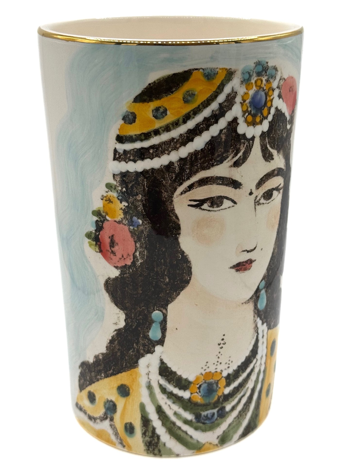 Vase Femme Qajar