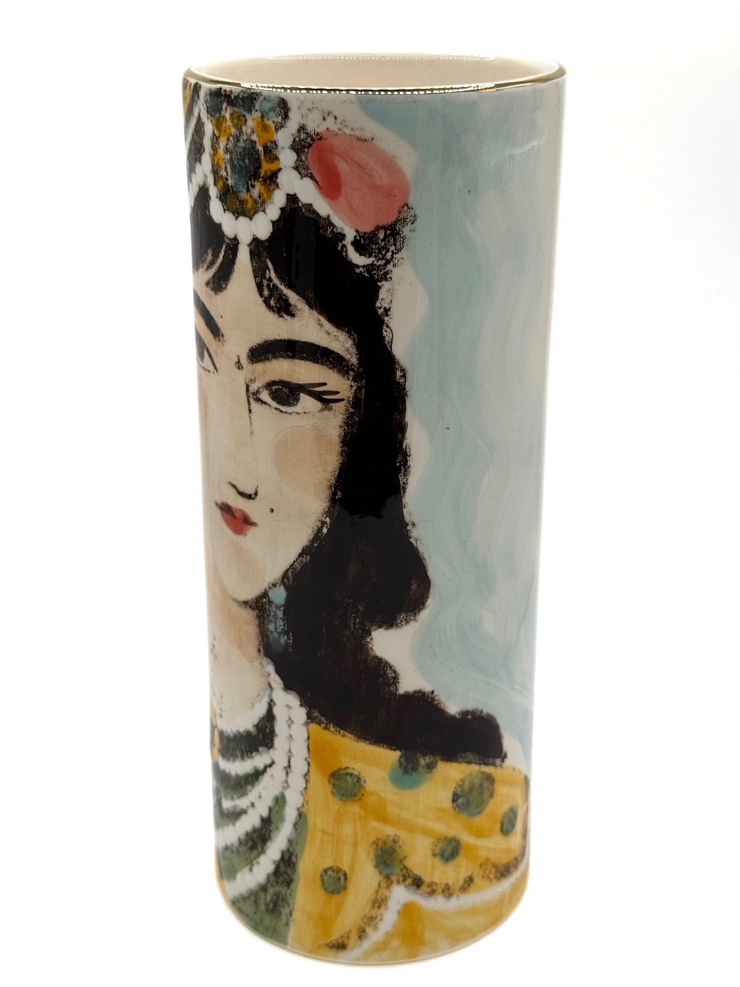 Vase Femme Qajar