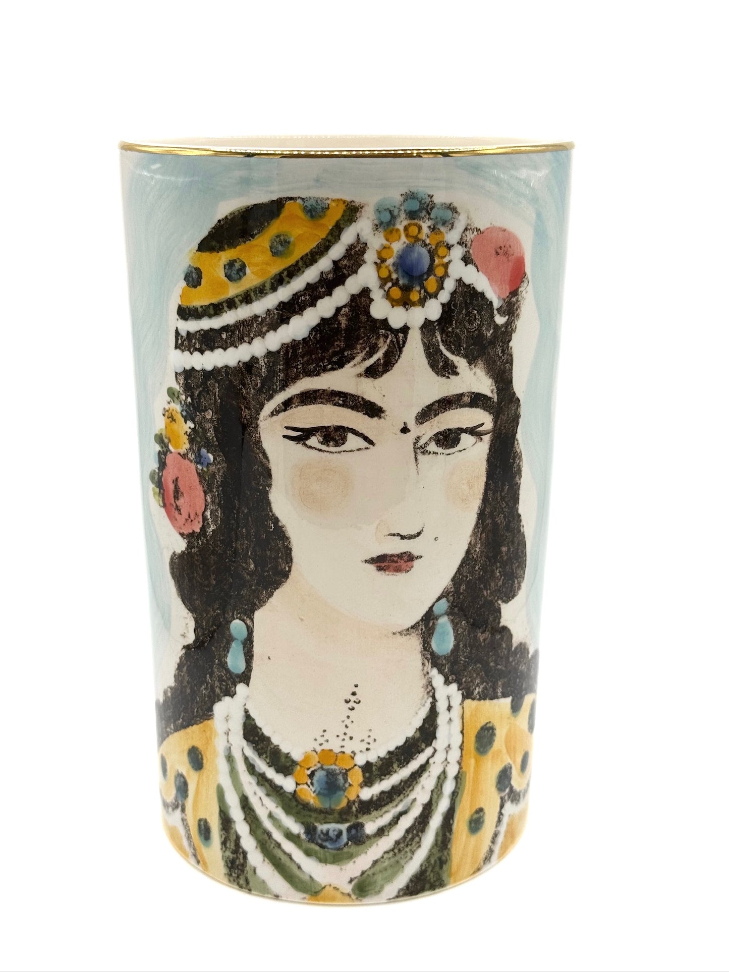 Vase Femme Qajar